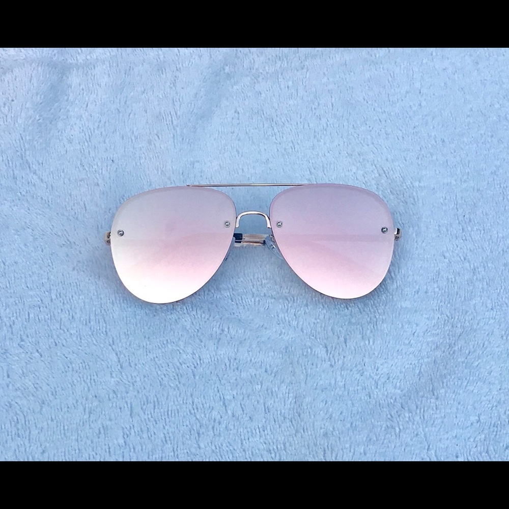 Oversized mirrored sunglasses (pink)